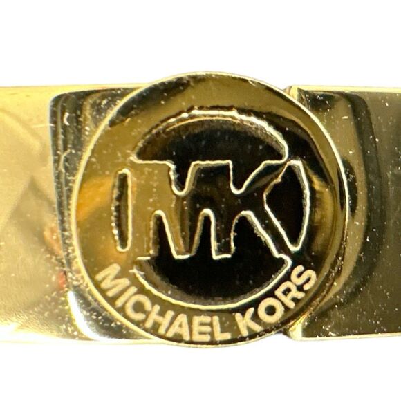 Michael Kors FULTON GOLD TONE HINGE Bangle Bracelet - Picture 6 of 11